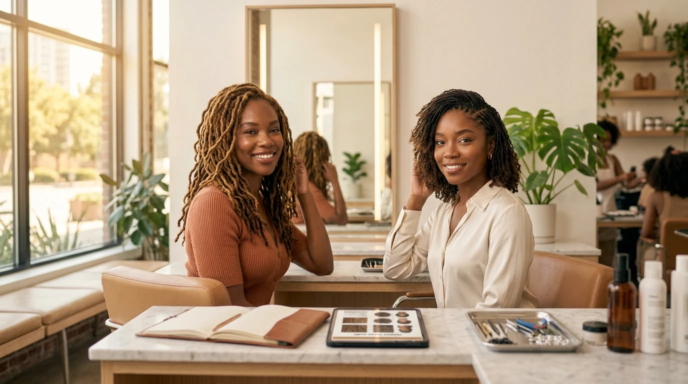 Comparaison visuelle de différents styles de locks sur cheveux afro naturels
