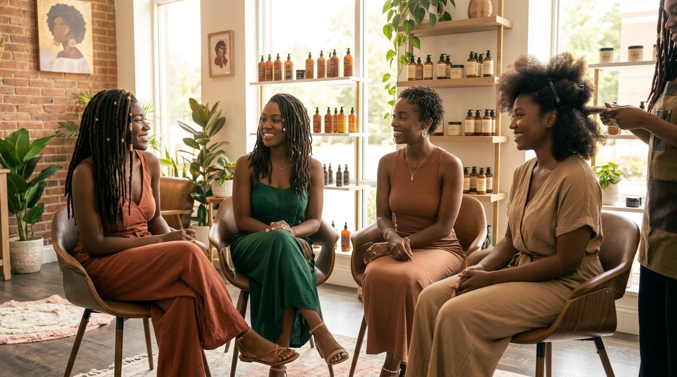 Analyse professionnelle de différentes textures de cheveux avant une installation de locks